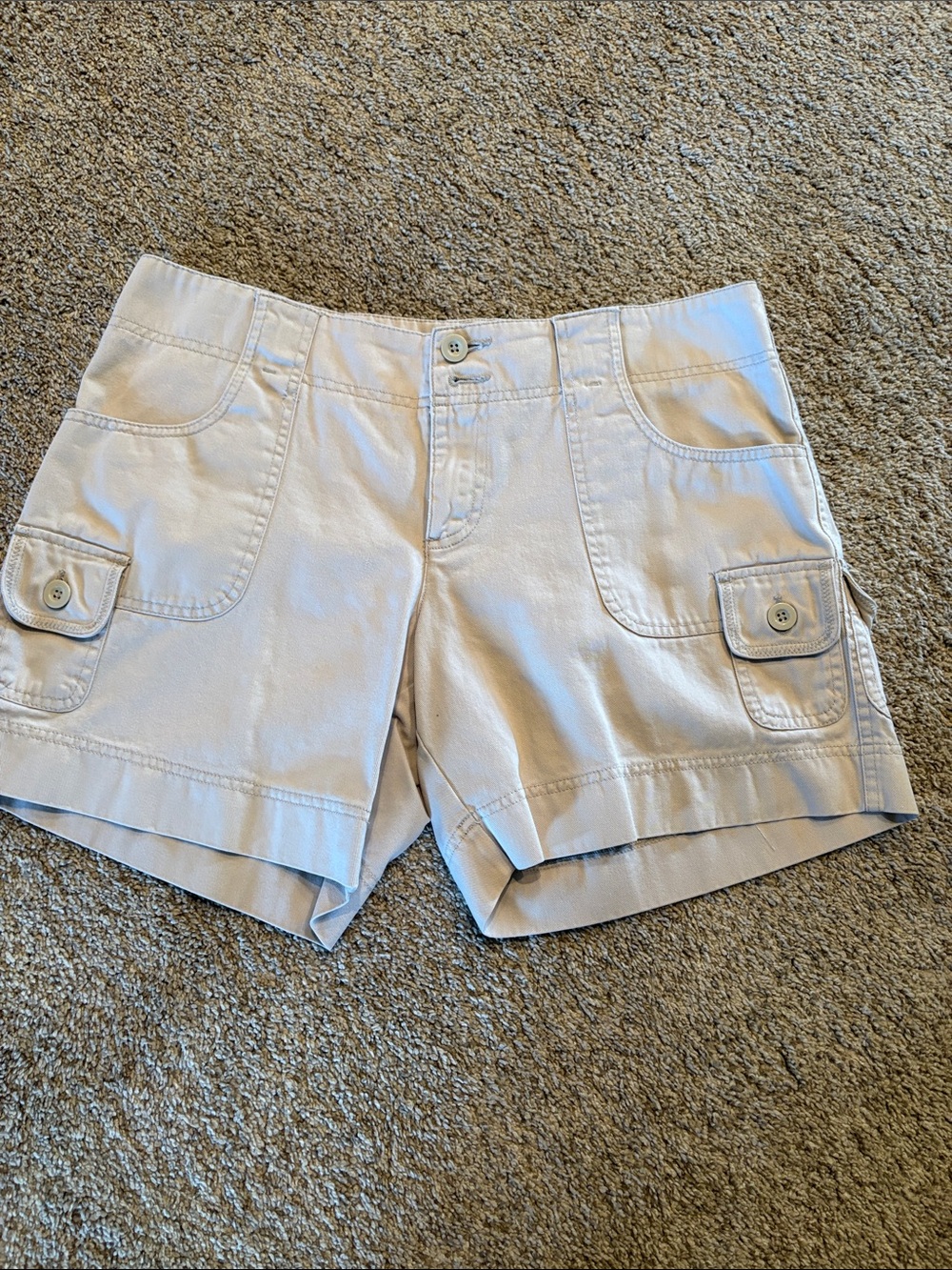 Natural Reflections Cream Cargo Pocket Shorts